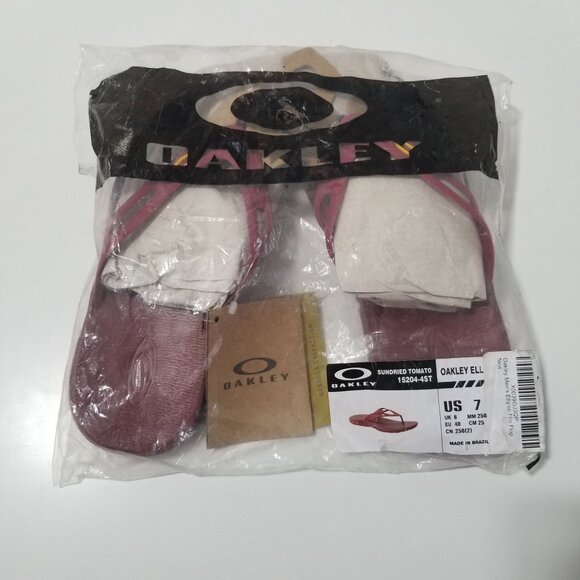 NWT OAKLEY ELLIPSE FLIP SANDAL COLOR SUNDRIED TOMATO MENS SIZE US 7 - Picture 3 of 6
